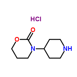 Tetrahydro-3-(4-piperidinyl)-2H-1,3-oxazin-2-one HCl结构式