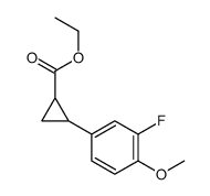 2-(3-氟-4-甲氧基苯基)环丙烷-1-羧酸乙酯结构式
