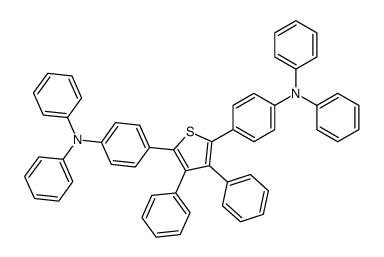 4-[3,4-diphenyl-5-[4-(N-phenylanilino)phenyl]thiophen-2-yl]-N,N-diphenylaniline Structure