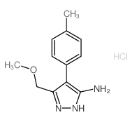 5-Methoxymethyl-4-p-tolyl-2H-pyrazol-3-ylamine hydrochloride Structure