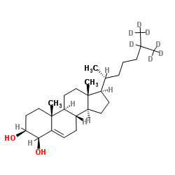 4β-Hydroxy Cholesterol-d7结构式