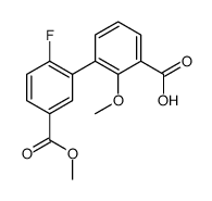 3-(2-fluoro-5-methoxycarbonylphenyl)-2-methoxybenzoic acid Structure