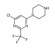 4-Chloro-6-(piperazin-1-yl)-2-(trifluoromethyl)pyrimidine结构式