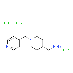 [1-(Pyridin-4-ylmethyl)piperidin-4-yl]methanamine trihydrochloride structure