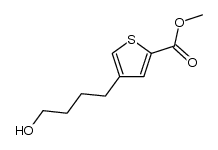 methyl 4-(4-hydroxybutyl)thiophene-2-carboxylate结构式