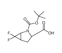 (1S,3S,5R)-4-tert-butoxycarbonyl-6,6-difluoro-4-azabicyclo[3.1.0] hexane-3-carboxylic acid Structure