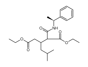 3-isobutyl-4-((S)-1-phenylethylcarbamoyl)pentanedioic acid diethyl ester Structure