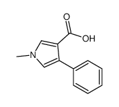 1-methyl-4-phenylpyrrole-3-carboxylic acid结构式