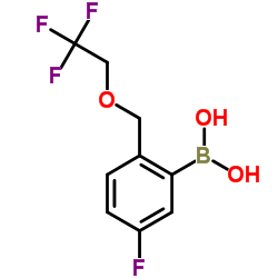 5-氟-2-((2,2,2-三氟乙氧基)甲基)苯基硼酸结构式