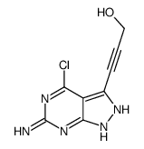 3-(6-Amino-4-chloro-1H-pyrazolo[3,4-d]pyrimidin-3-yl)-2-propyn-1- ol Structure