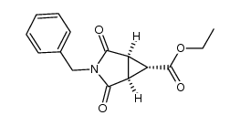 反式-3-苄基-2,4-二氧代-3-氮杂-双环[3.1.0]己烷-6-羧酸乙酯结构式