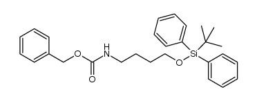 benzyl (4-((tert-butyldiphenylsilyl)oxy)butyl)carbamate结构式