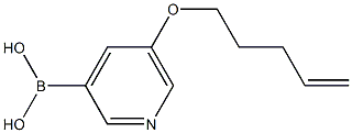 (5-(Pent-4-en-1-yloxy)pyridin-3-yl)boronic acid结构式