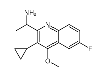 1-(3-cyclopropyl-6-fluoro-4-methoxyquinolin-2-yl)ethanamine Structure