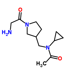 N-Cyclopropyl-N-[(1-glycyl-3-pyrrolidinyl)methyl]acetamide Structure