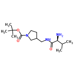 2-Methyl-2-propanyl 3-[(L-valylamino)methyl]-1-pyrrolidinecarboxylate Structure