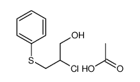 acetic acid,2-chloro-3-phenylsulfanylpropan-1-ol结构式