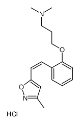 1-Propanamine, N,N-dimethyl-3-(2-(2-(3-methyl-5-isoxazolyl)ethenyl)phe noxy)-, monohydrochloride, (E)- Structure