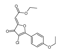 ethyl 2-[4-chloro-5-(4-ethoxyphenyl)-3-oxofuran-2-ylidene]acetate结构式