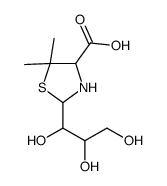 5,5-dimethyl-2-(1,2,3-trihydroxypropyl)-1,3-thiazolidine-4-carboxylic acid结构式
