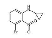 3-Bromo-N-cyclopropyl-2-nitroaniline结构式