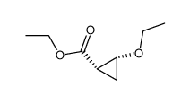 2-Aethoxy-1-cyclopropancarbonsaeureaethylester Structure