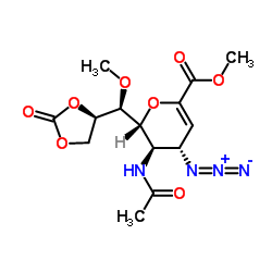 (4S,5R,6R,7S,8R)-5-(Acetylamino)-2,6-anhydro-4-azido-3,4,5-trideoxy-7-O-methyl-D-glycero-D-galacto-non-2-enonic Acid Methyl Ester Cyclic 8,9-Carbonate picture