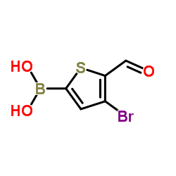 3-Bromo-2-formylthiophene-5-boronic acid Structure