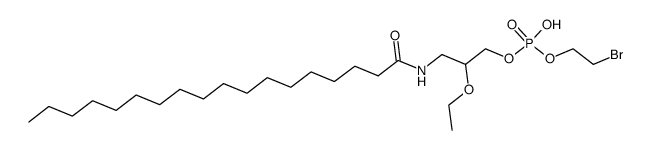 2-bromoethyl (2-ethoxy-3-stearamidopropyl) hydrogen phosphate Structure