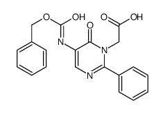 6-Oxo-2-phenyl-5-[[(phenylmethoxy)carbonyl]amino]-1(6H)-pyrimidineacetic acid structure