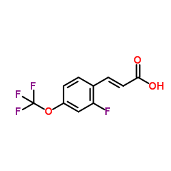 (2E)-3-[2-Fluoro-4-(trifluoromethoxy)phenyl]acrylic acid Structure