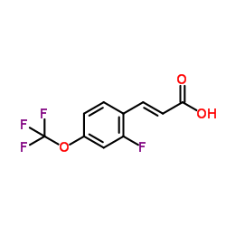 (2E)-3-[2-Fluoro-4-(trifluoromethoxy)phenyl]acrylic acid structure