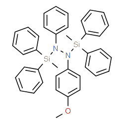 4-Methoxy-N,N'-bis(methyldiphenylsilyl)hydrazobenzene Structure