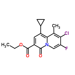 4H-喹啉-3-羧酸,8-氯-1-环丙基-7-氟-9-甲基-4-氧代乙基酯结构式