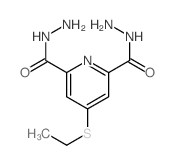 4-ethylsulfanylpyridine-2,6-dicarbohydrazide structure