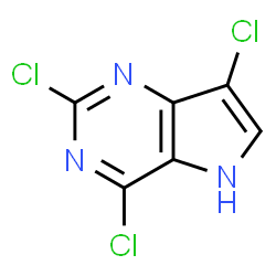 2,4,7-Trichloro-5H-pyrrolo[3,2-d]pyrimidine Structure