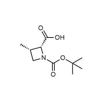 (2R,3S)-1-(tert-Butoxycarbonyl)-3-methylazetidine-2-carboxylic acid Structure