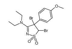 4,5-dibromo-3-diethylamino-4,5-dihydro-4-(4-methoxyphenyl)-isothiazole 1,1-dioxide Structure