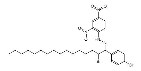 2-Brom-1-(4-chlor-phenyl)-1-(2,4-dinitro-phenylhydrazono)-hexadecan结构式