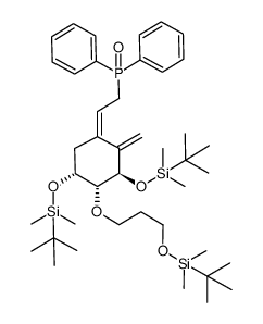 [3R-(1Z,3β,4α,5α)]-[2-[3,5-bis[(1,1-dimethylethyl)dimethylsilyloxy]-4-[3-[(1,1-dimethylethyl)dimethylsilyloxy]propoxy]-2-methylenecyclohexylidene]ethyl]diphenylphosphine oxide Structure