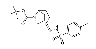 (1R,5S)-8-(tert-butyloxycarbonyl)-8-azabicyclo[3.2.1]-2-octanone p-tosylhydrazone结构式