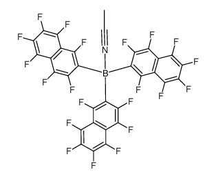 tris(β-perfluoronaphthyl)borane-acetonitrile adduct Structure