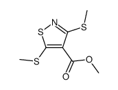 3,5-bis-methylsulfanyl-isothiazole-4-carboxylic acid methyl ester结构式