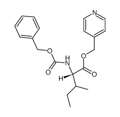 N-[(Benzyloxy)carbonyl]-L-isoleucine (4-pyridylmethyl) ester structure