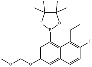 2-(8-Ethyl-7-fluoro-3-(methoxymethoxy)naphthalen-1-yl)-4,4,5,5-tetramethyl-1,3,2-dioxaborolane Structure