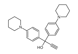 1,1-bis(4-piperidin-1-ylphenyl)prop-2-yn-1-ol结构式