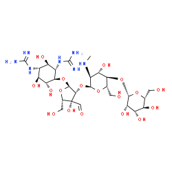 4-O-[2-O-[4-O-β-D-Mannopyranosyl-2-(methylamino)-2-deoxy-α-L-glucopyranosyl]-3-formyl-α-L-lyxofuranosyl]-N,N'-bis(aminoiminomethyl)-D-streptamine picture