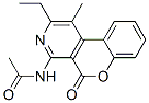 4-(Acetylamino)-2-ethyl-1-methyl-5H-[1]benzopyrano[3,4-c]pyridin-5-one结构式