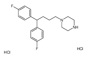 1-(4,4-Bis(p-fluorophenyl)butyl)piperazine dihydrochloride structure