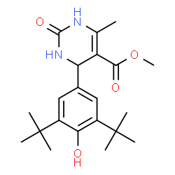 methyl 4-(3,5-di-tert-butyl-4-hydroxyphenyl)-6-methyl-2-oxo-1,2,3,4-tetrahydropyrimidine-5-carboxylate structure